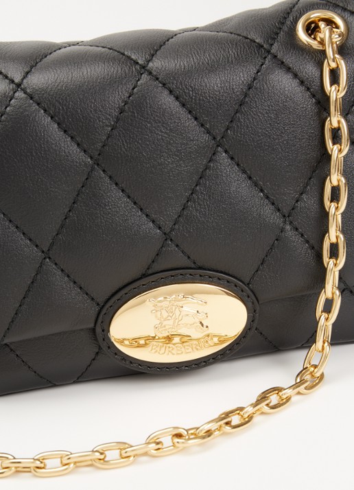 Burberry Strand schoudertas van kalfsleer met verstelbare schouderriem - detail 7 zwart