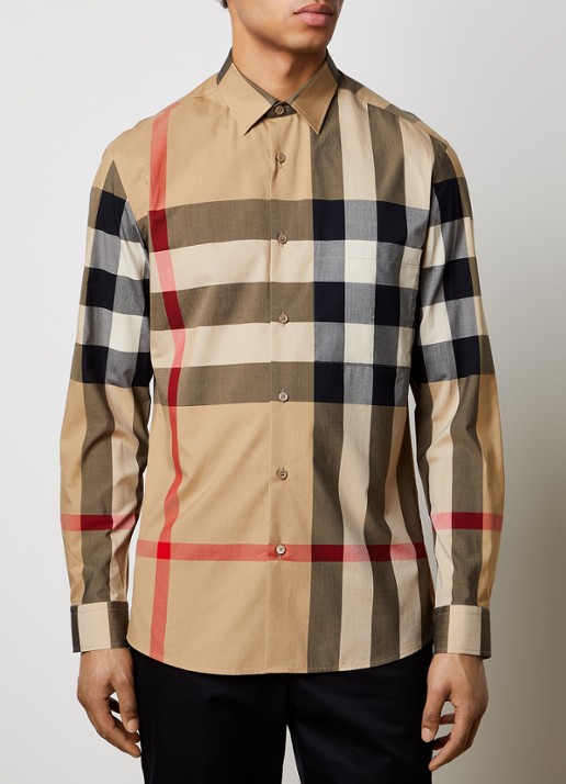 Burberry Summerton slim fit overhemd met ruitdessin