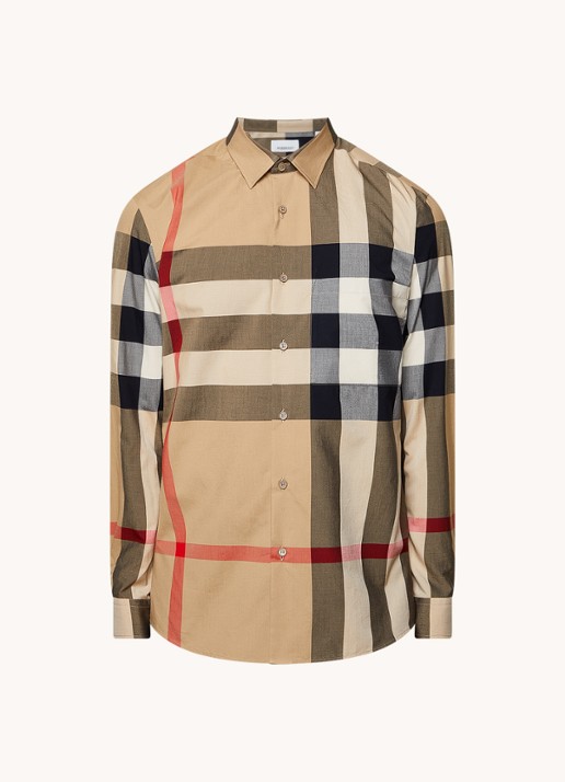 Burberry Summerton slim fit overhemd met ruitdessin