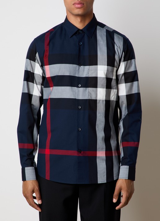 Burberry Summerton slim fit overhemd met ruitdessin