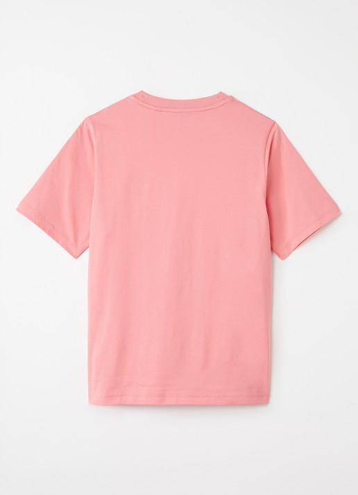 Burberry T-shirt met logoborduring - voorkant 2 roze