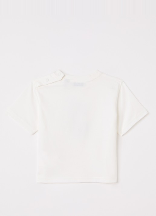 Burberry T-shirt met logoprint - voorkant 2 gebroken wit