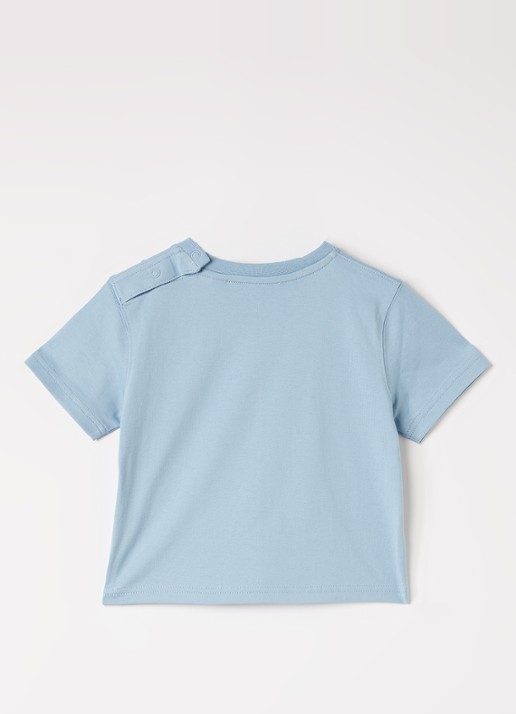 Burberry T-shirt met logoprint  - voorkant 2 blauwgrijs