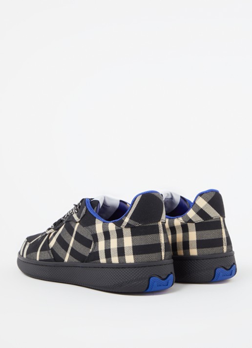 Burberry Terrace sneaker met ruitdessin - achterkant 5 zwart
