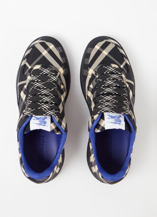 Burberry Terrace sneaker met ruitdessin - detail 2 zwart