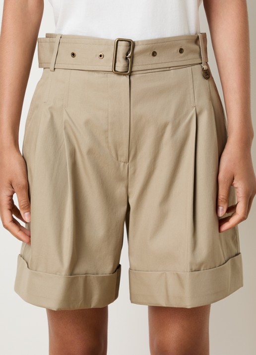 Burberry Tilly high waist wide fit broek met ceintuur