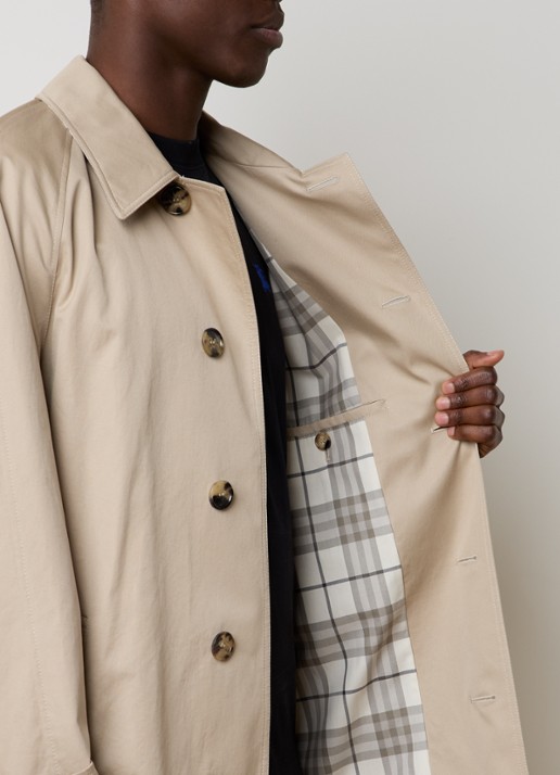 Burberry Trenchcoat met strikceintuur en steekzakken - detail 2 beige