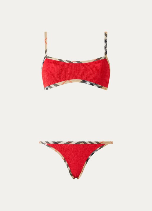Burberry Tyler bikiniset met scrunchie en structuur
