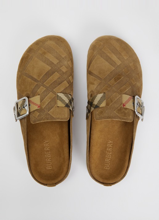 Burberry Urchin muiltje van kalfssuède met gespdetail - detail 3 beige
