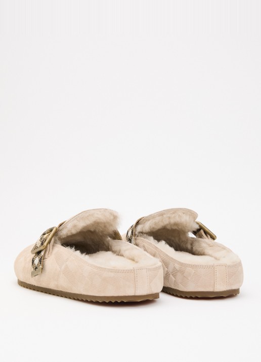 Burberry Urchin muiltje van kalfssuède - achterkant 6 beige