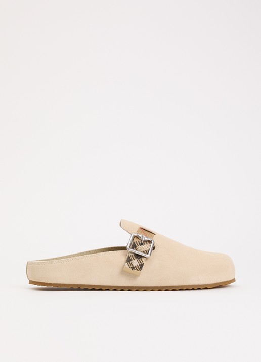 Burberry Urchin muiltje van suède met gespdetail