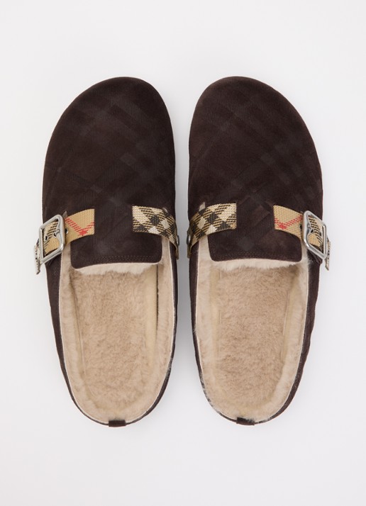 Burberry Urchin muiltje van suède - detail 3 bruin