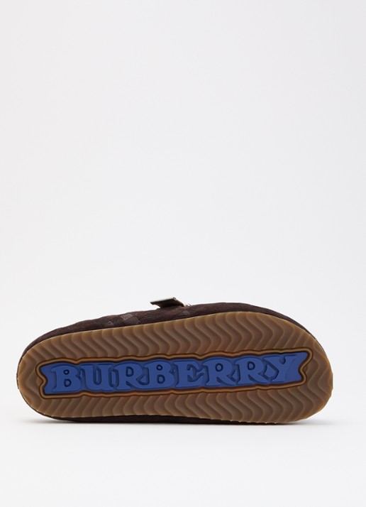 Burberry Urchin muiltje van suède - detail 4 bruin