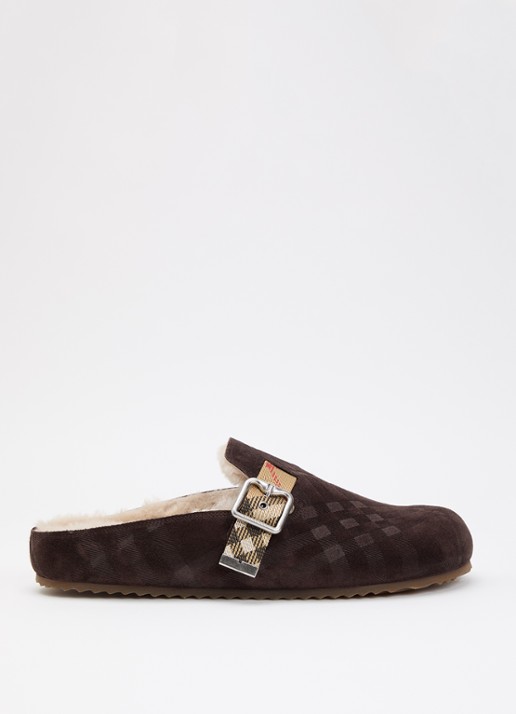 Burberry Urchin muiltje van suède - voorkant bruin