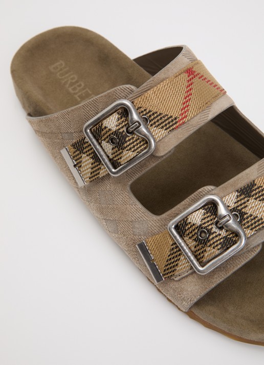 Burberry Urchin sandaal met ruitdessin - detail 6 beige