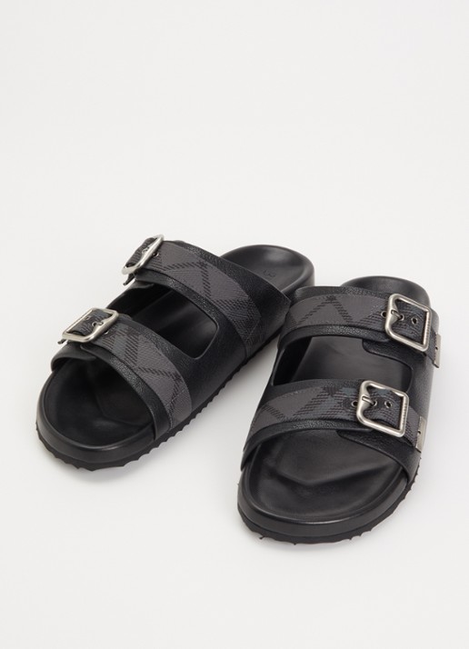 Burberry Urchin sandaal van geitenleer - detail zwart