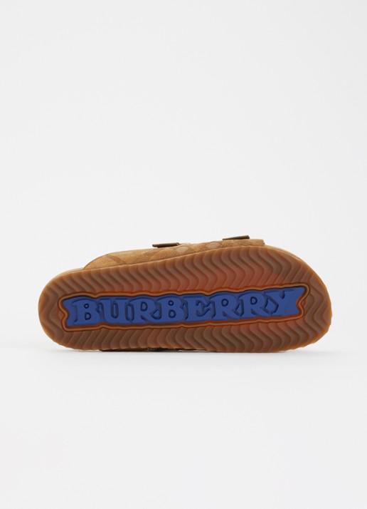 Burberry Urchin slipper van suède - detail 3 naturel