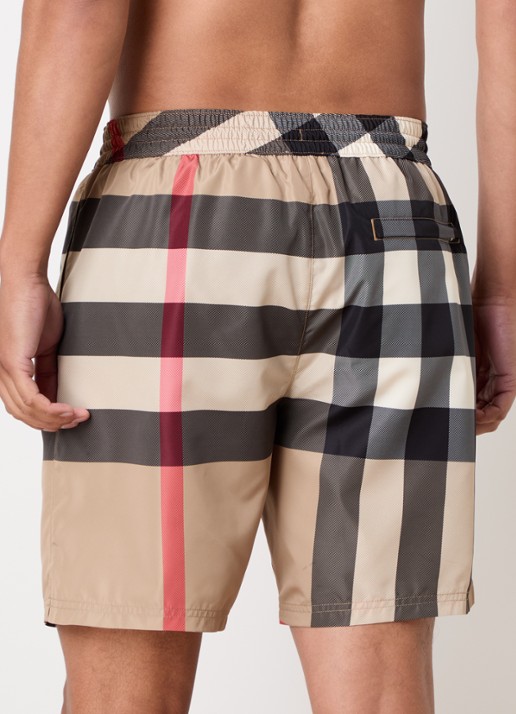 Burberry Zwemshorts met ruitdessin - achterkant 5 beige