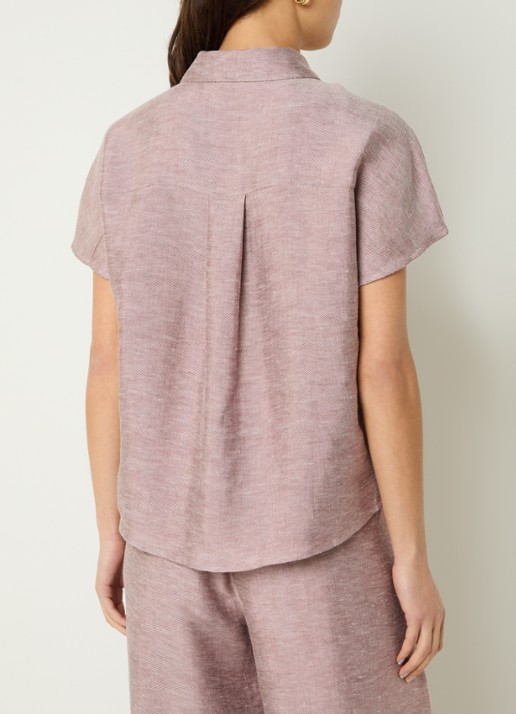 by-bar Barley blouse met gemêleerd dessin - achterkant 3 oudroze