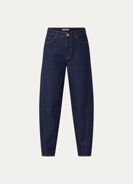 by-bar Begum high waist balloon fit jeans met donkere wassing - voorkant 4 jeans