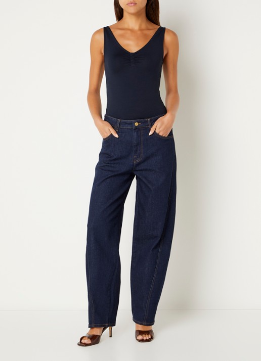 by-bar Begum high waist balloon fit jeans met donkere wassing - voorkant 5 jeans