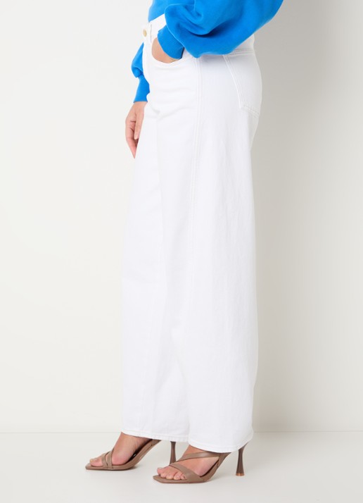 by-bar Begum high waist tapered jeans met gekleurde wassing - detail 5 wit