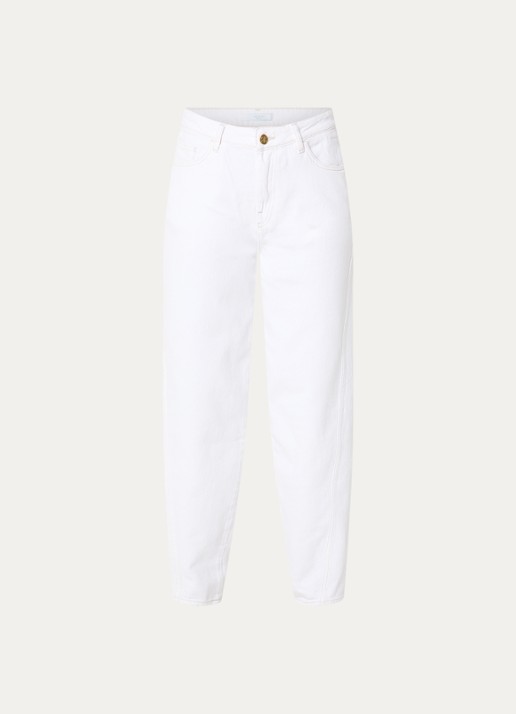 by-bar Begum high waist tapered jeans met gekleurde wassing - voorkant 2 wit