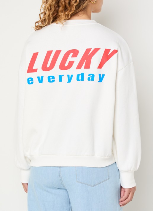 by-bar Bibi sweater met borduring en backprint