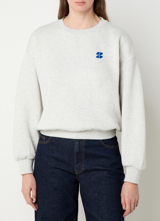by-bar Bibi sweater met front- en backprint - achterkant 4 grijsmele