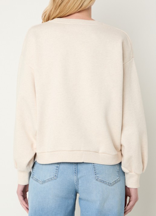 by-bar Bibi sweater met logo - achterkant creme