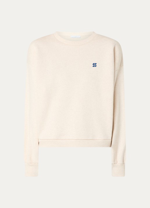 by-bar Bibi sweater met logo - voorkant 2 creme