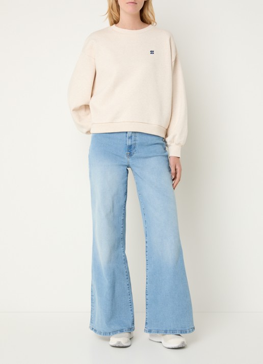 by-bar Bibi sweater met logo - voorkant 3 creme