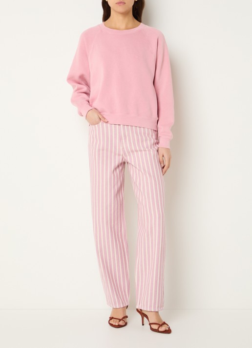 by-bar Carrie sweater met borduring - voorkant 4 roze