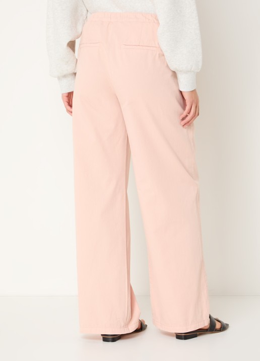 by-bar Dune high waist wide fit chino met steekzakken - achterkant 4 zalmroze