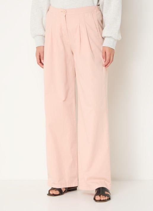 by-bar Dune high waist wide fit chino met steekzakken