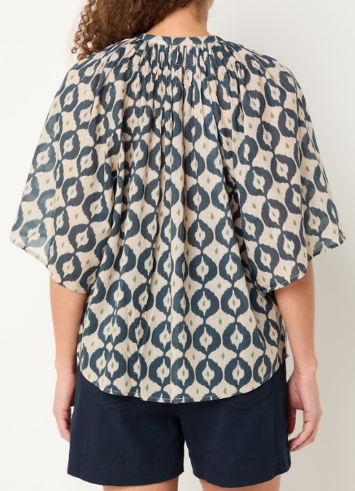 by-bar Este tuniek met print - achterkant donkerbeige