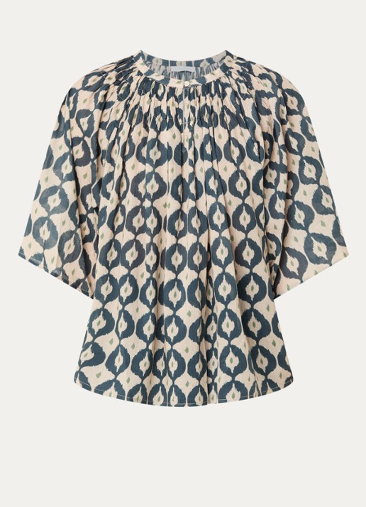 by-bar Este tuniek met print - voorkant 3 donkerbeige