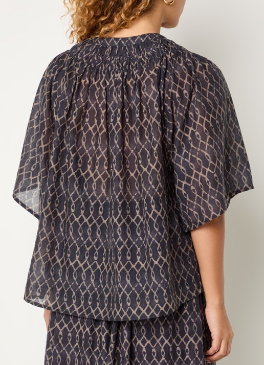 by-bar Este tuniek met print - achterkant 4 antraciet