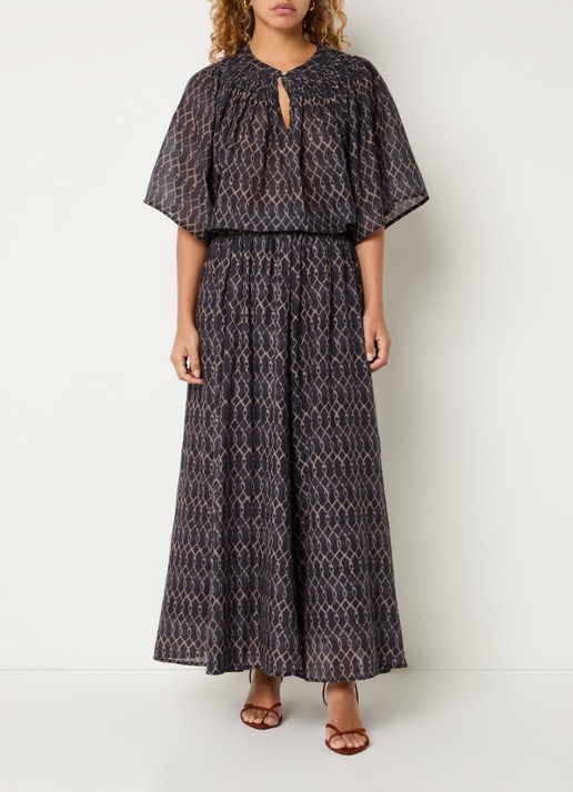 by-bar Este tuniek met print - voorkant 2 antraciet