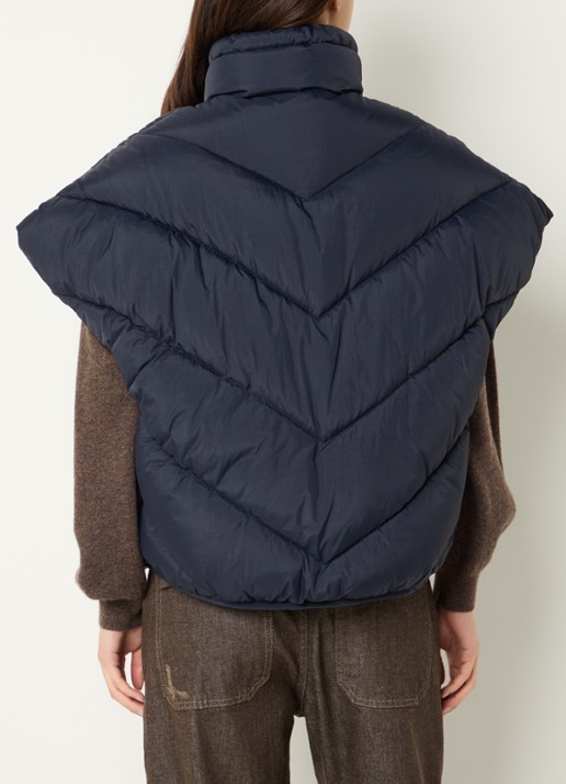 by-bar Franky bodywarmer met steekzakken - achterkant 2 donkerblauw