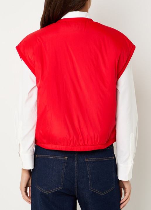 by-bar Gio bodywarmer met klepzakken - achterkant rood