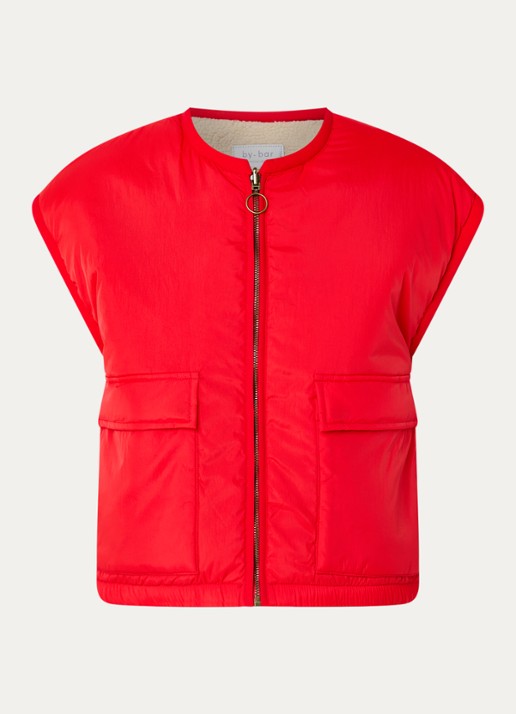 by-bar Gio bodywarmer met klepzakken - voorkant 2 rood
