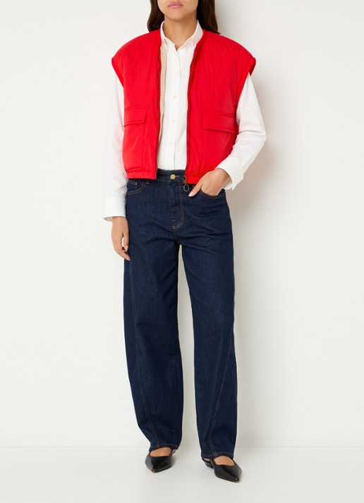 by-bar Gio bodywarmer met klepzakken - voorkant 4 rood