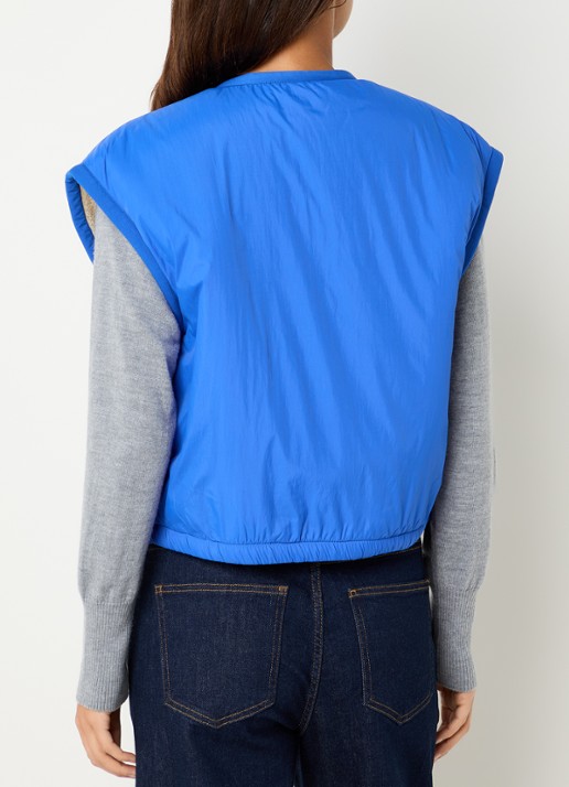 by-bar Gio bodywarmer met klepzakken - achterkant blauw