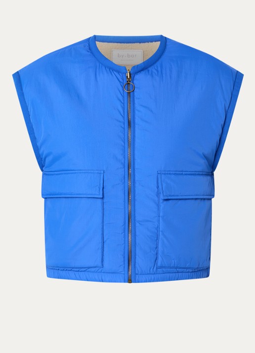 by-bar Gio bodywarmer met klepzakken - voorkant 3 blauw