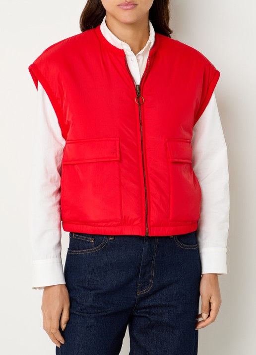 by-bar Gio gewatteerde bodywarmer met klepzakken