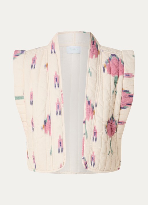 by-bar Isla gewatteerd gilet met print - voorkant 2 multicolor
