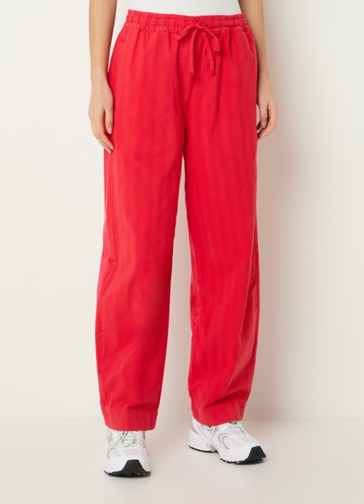 by-bar Jack high waist straight fit broek met steekzakken