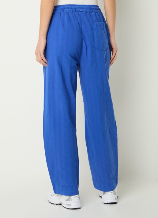 by-bar Jack high waist straight fit broek met steekzakken - achterkant 4 kobaltblauw