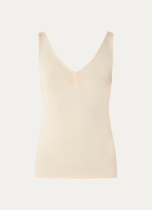 by-bar Lia tanktop met stretch - voorkant beige